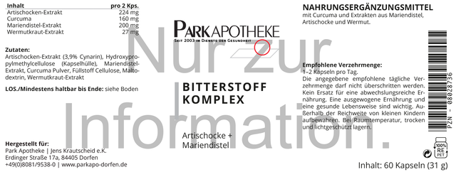 Bitterstoff Komplex - 60 Kapseln - PAM